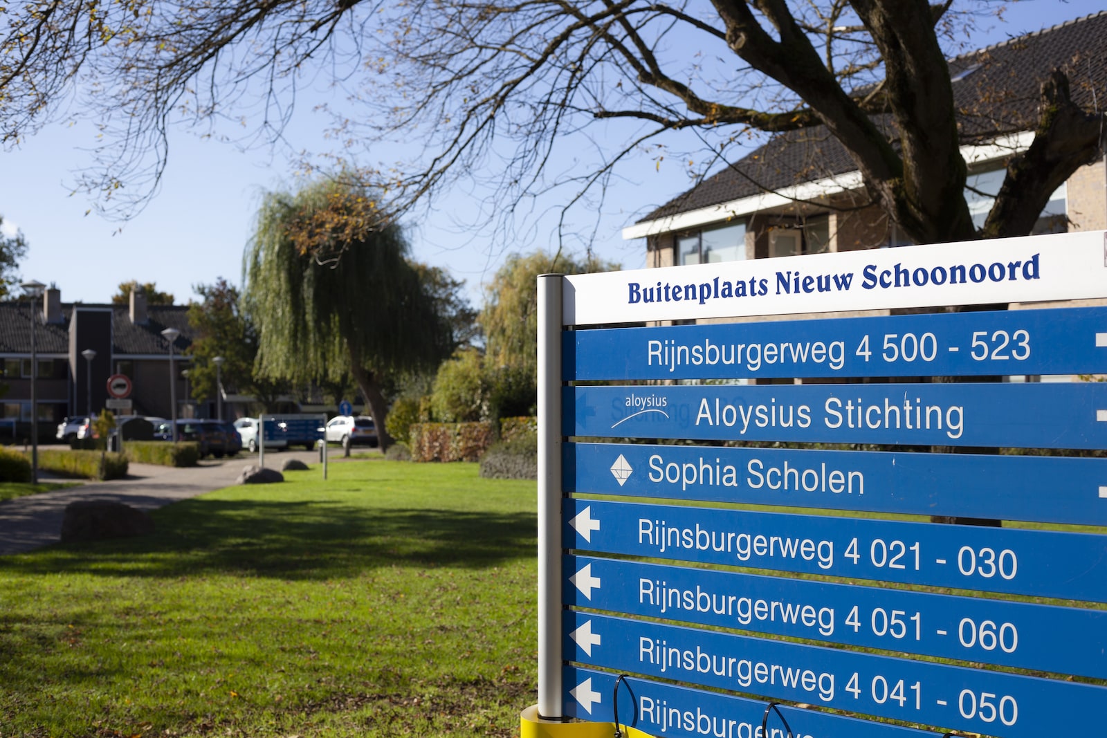 Stichting BNS bord met adressen